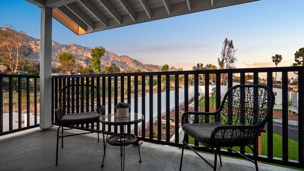 Balcony with mountain view