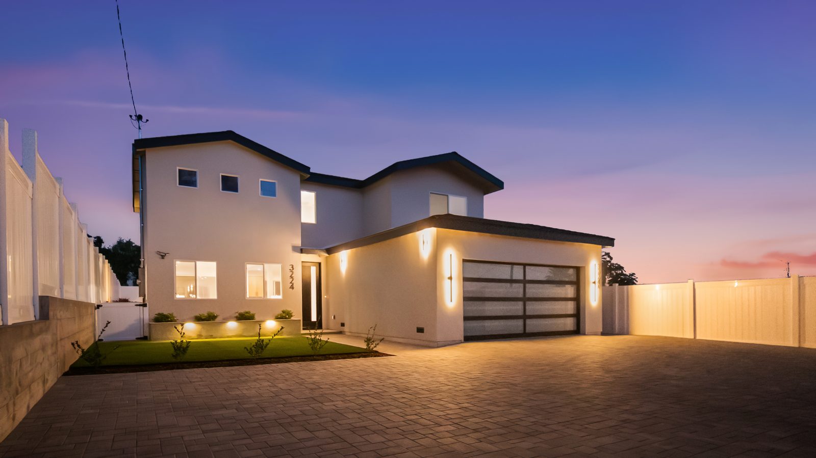 Fair Oaks Residence, dusk exterior