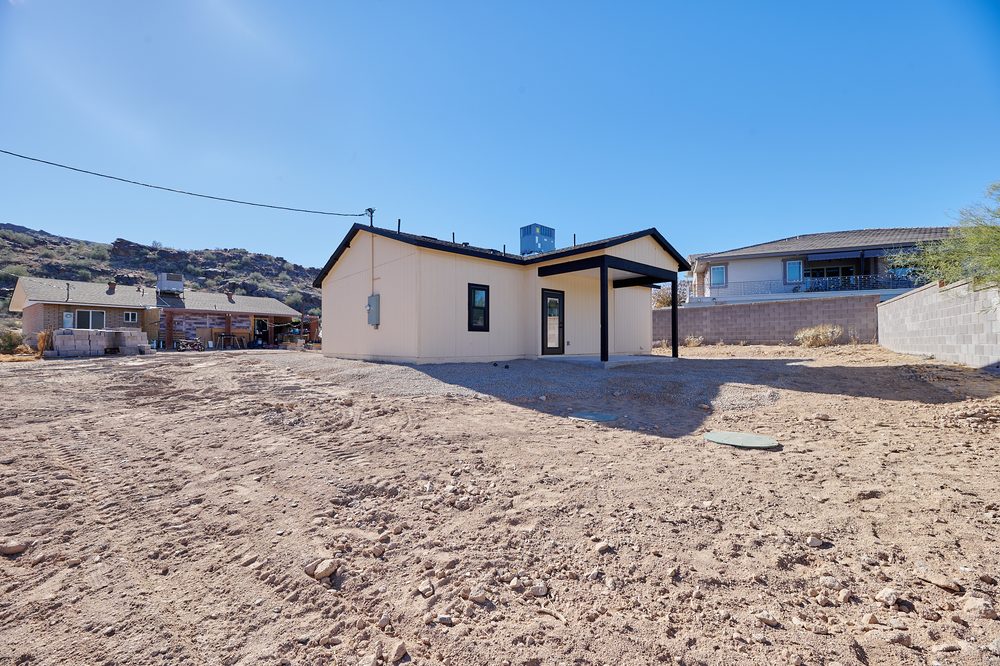 Side elevation & mountains